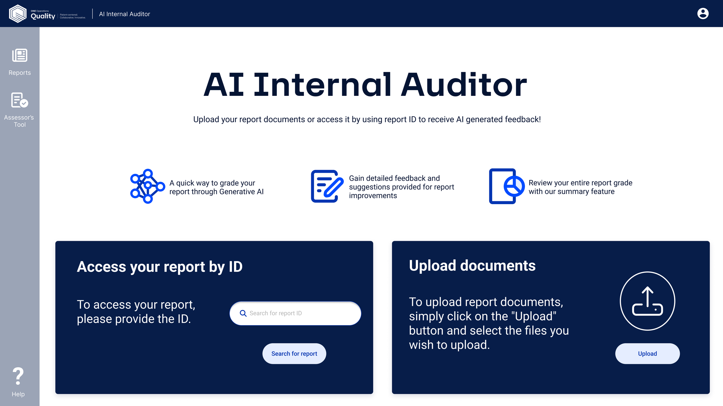 AI Auditing Tool — early landing page concept